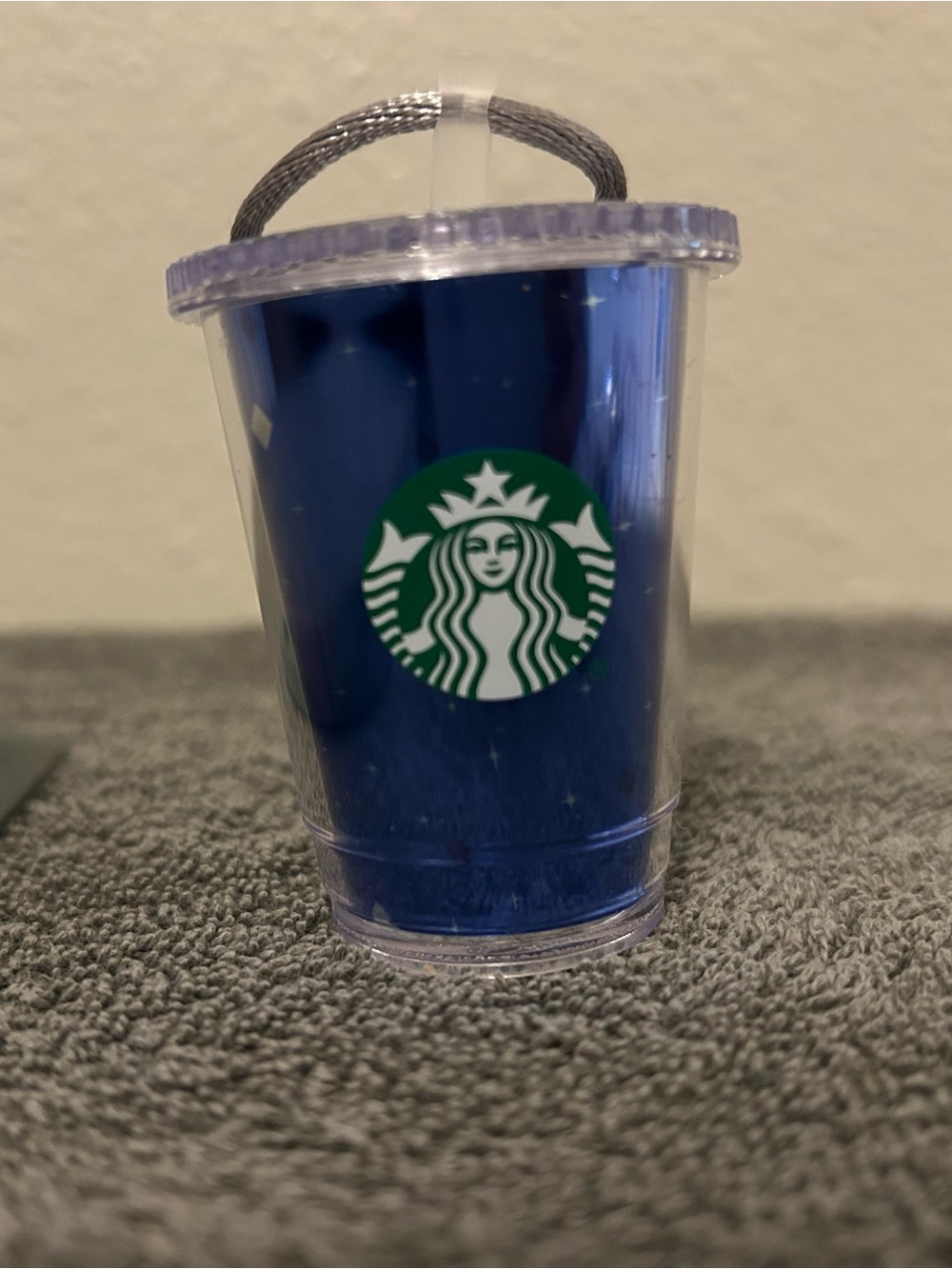 Disney Parks Starbucks Disneyland 60th Anniversary cold cup ornament.